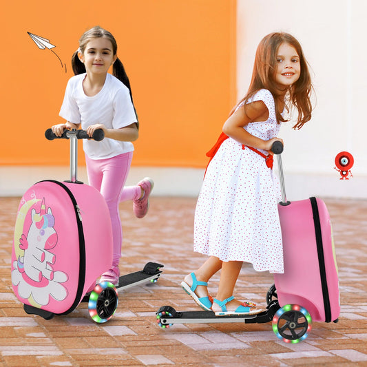 NNECW 2-IN-1 Kids Luggage with Wheels for  Kids Ages 5+