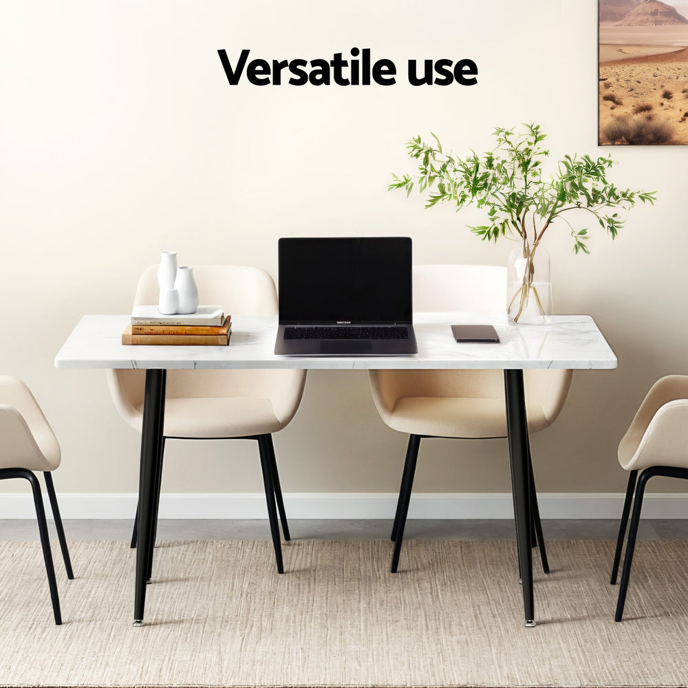 NNEDSZ 1.5M Artiss Dining Table Marble Effect