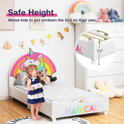 Children Twin Size Upholstered Platform Single Bed....