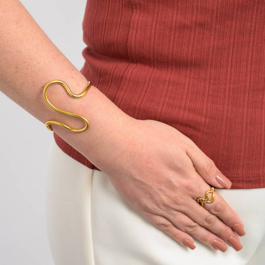 Wimbi Recycled Brass Adjustable Ring