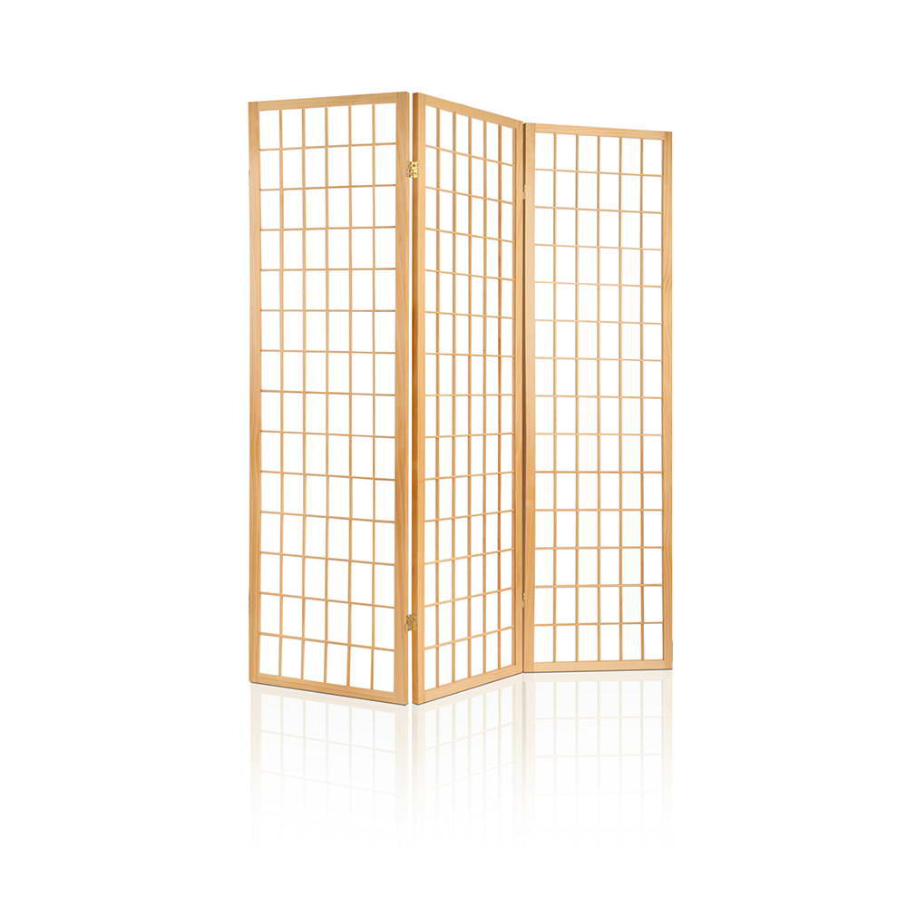 NNEDSZ 3 Panel Wooden Room Divider - Natural