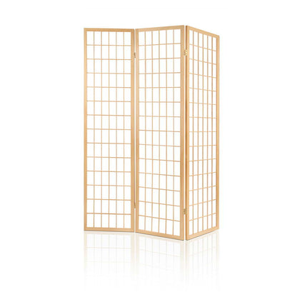 NNEDSZ 3 Panel Wooden Room Divider - Natural