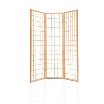NNEDSZ 3 Panel Wooden Room Divider - Natural