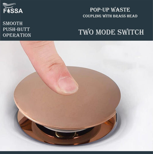 3 Inch  Rose Gold  Brass Pop Up Waste Coupling